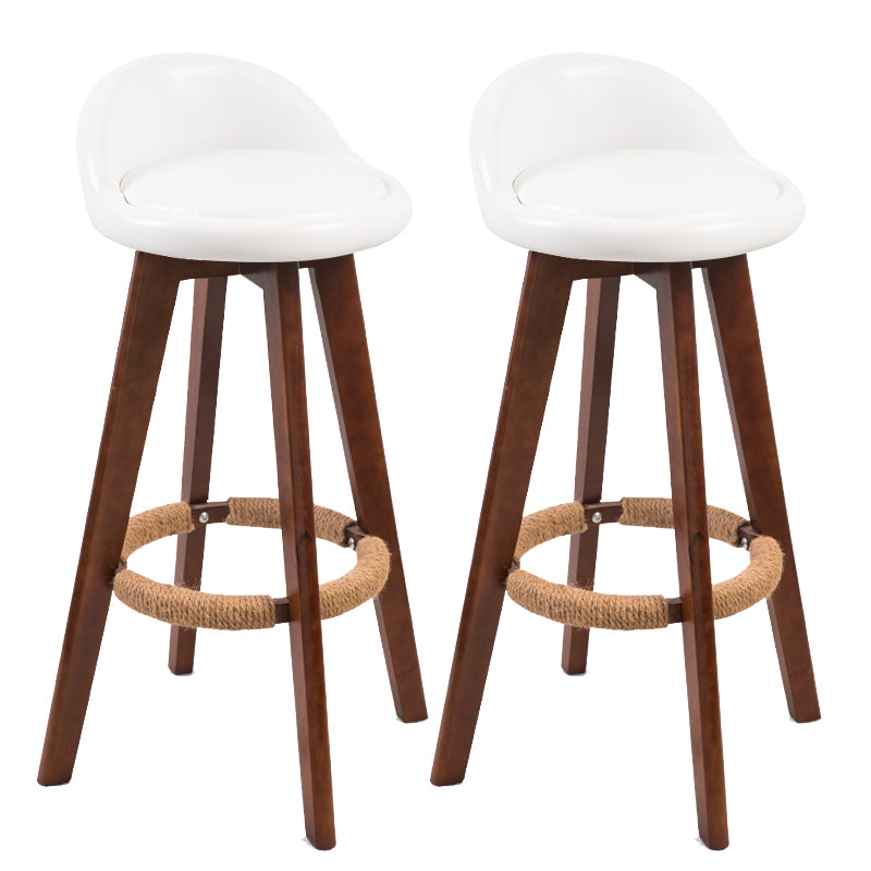 Moderner Backstreh Counterhocker Holz Kassierer Barhocker mit Kissen und Pedal