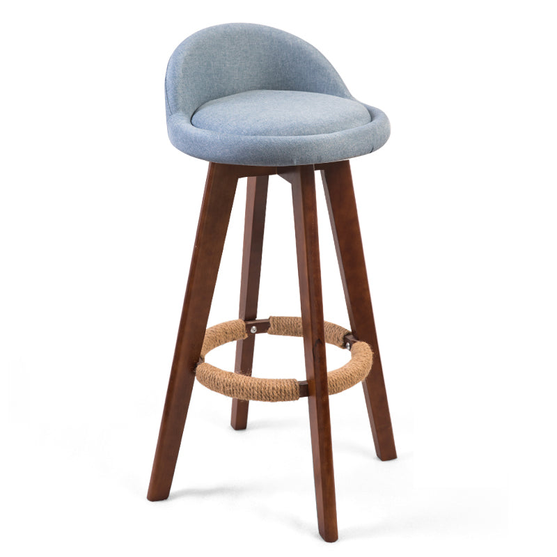 Moderner Backstreh Counterhocker Holz Kassierer Barhocker mit Kissen und Pedal