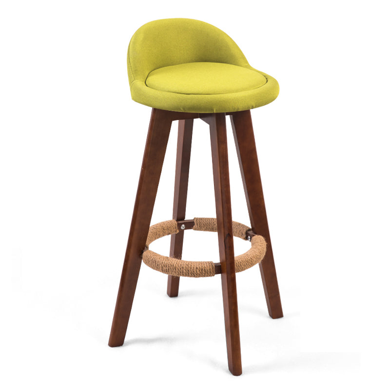 Moderner Backstreh Counterhocker Holz Kassierer Barhocker mit Kissen und Pedal