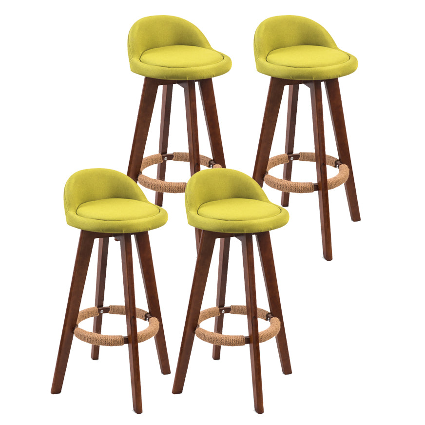 Moderner Backstreh Counterhocker Holz Kassierer Barhocker mit Kissen und Pedal