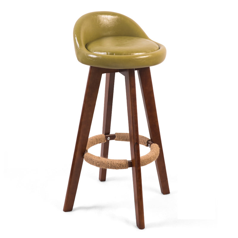 Moderner Backstreh Counterhocker Holz Kassierer Barhocker mit Kissen und Pedal