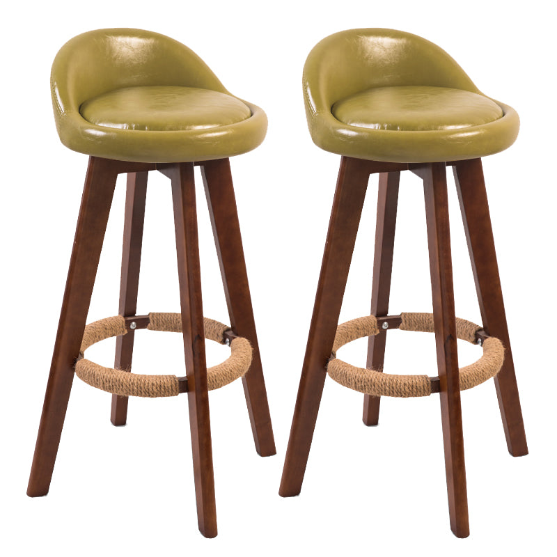 Moderner Backstreh Counterhocker Holz Kassierer Barhocker mit Kissen und Pedal