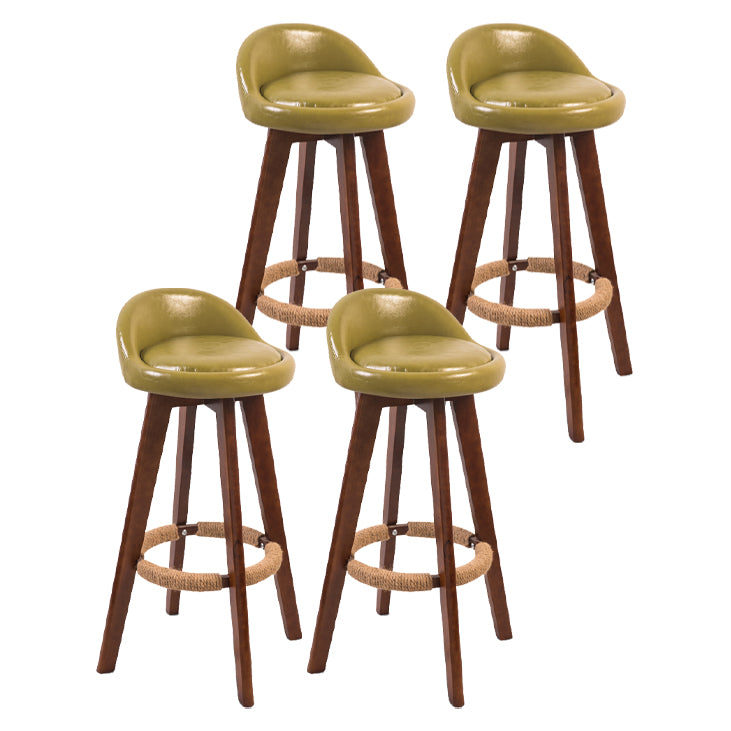 Moderner Backstreh Counterhocker Holz Kassierer Barhocker mit Kissen und Pedal