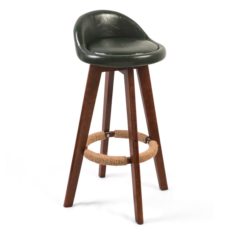 Moderner Backstreh Counterhocker Holz Kassierer Barhocker mit Kissen und Pedal