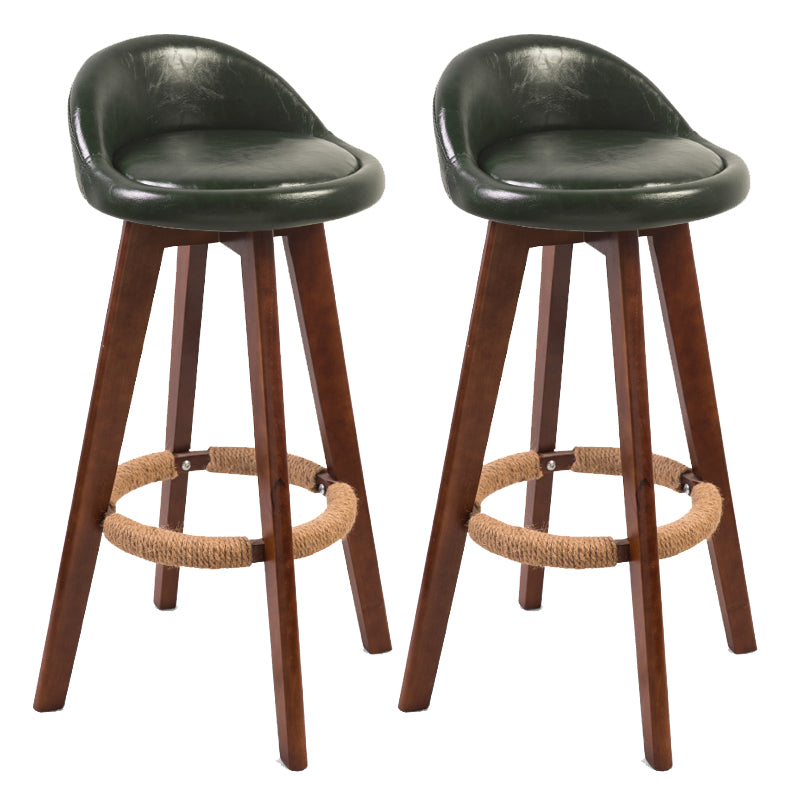 Moderner Backstreh Counterhocker Holz Kassierer Barhocker mit Kissen und Pedal