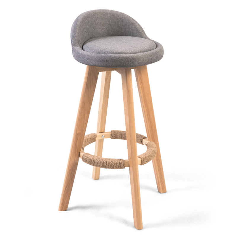 Moderner Backstreh Counterhocker Holz Kassierer Barhocker mit Kissen und Pedal