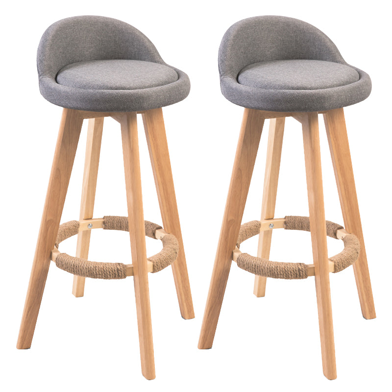 Moderner Backstreh Counterhocker Holz Kassierer Barhocker mit Kissen und Pedal