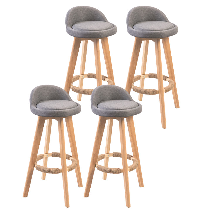 Moderner Backstreh Counterhocker Holz Kassierer Barhocker mit Kissen und Pedal