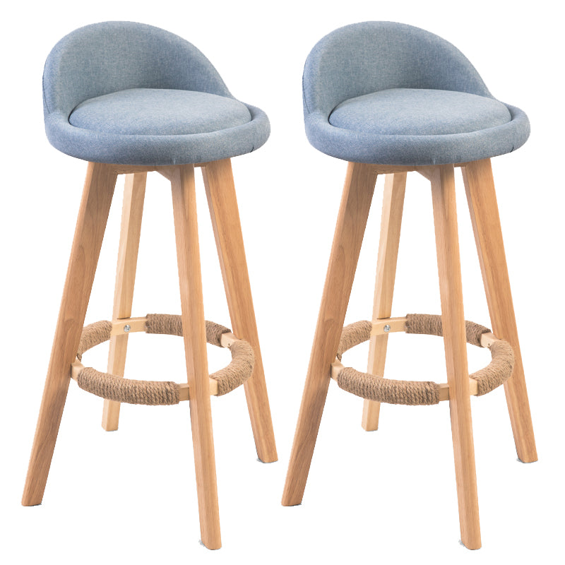 Moderner Backstreh Counterhocker Holz Kassierer Barhocker mit Kissen und Pedal