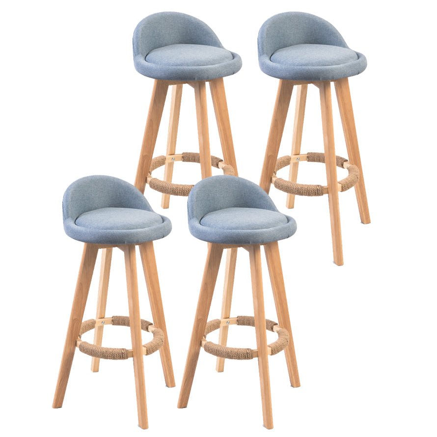 Moderner Backstreh Counterhocker Holz Kassierer Barhocker mit Kissen und Pedal