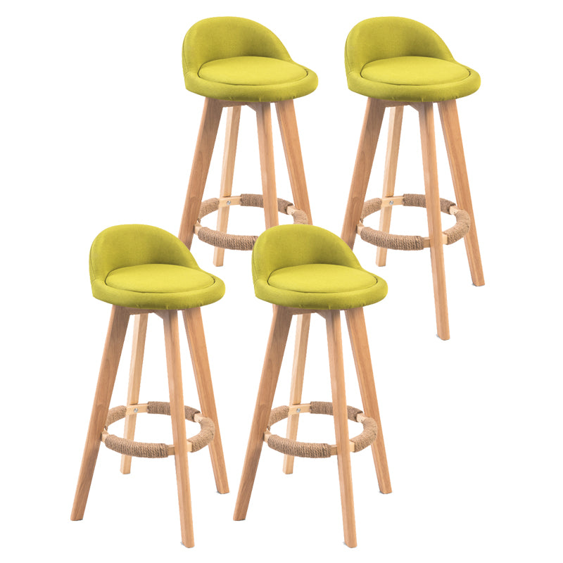 Moderner Backstreh Counterhocker Holz Kassierer Barhocker mit Kissen und Pedal