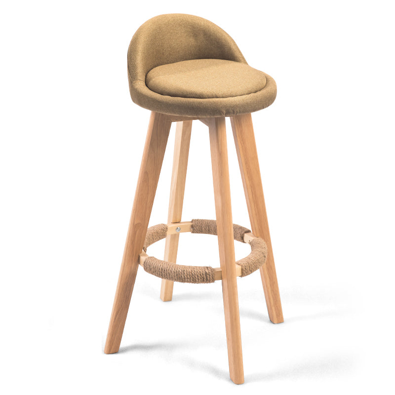 Moderner Backstreh Counterhocker Holz Kassierer Barhocker mit Kissen und Pedal
