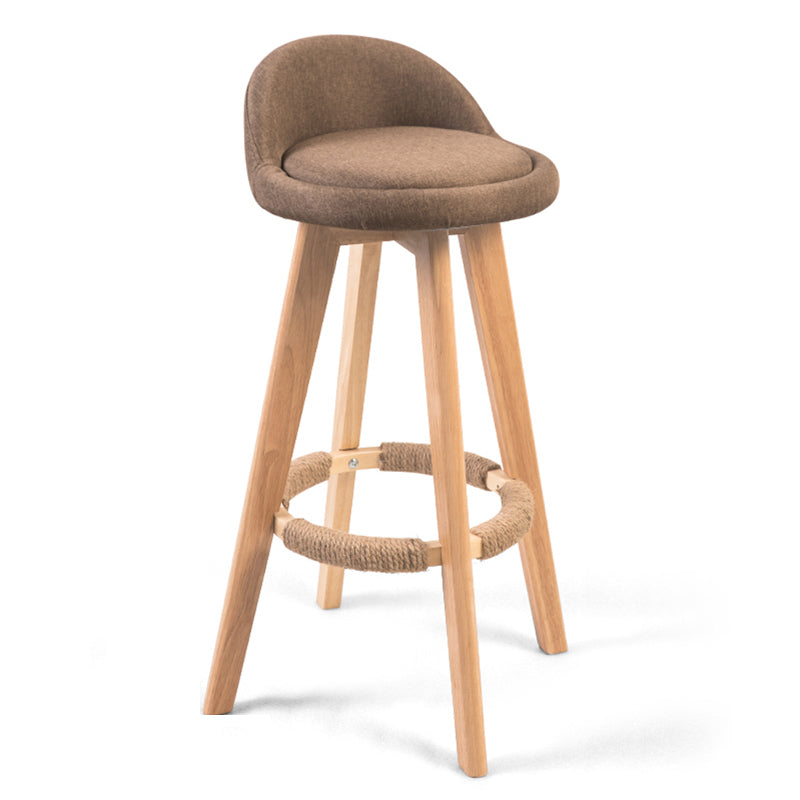 Moderner Backstreh Counterhocker Holz Kassierer Barhocker mit Kissen und Pedal