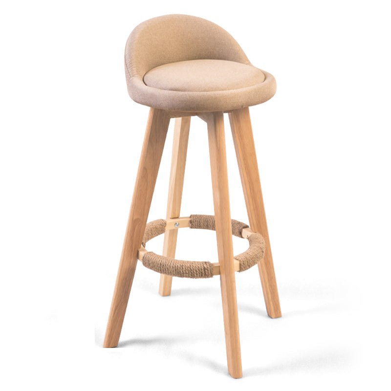 Moderner Backstreh Counterhocker Holz Kassierer Barhocker mit Kissen und Pedal