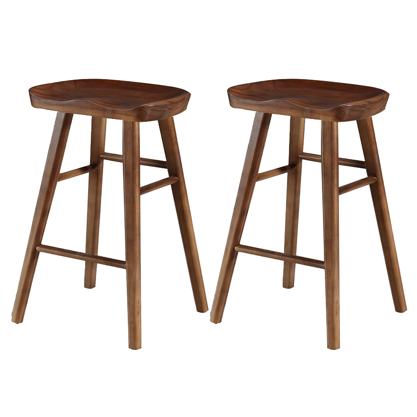 Taburete de bar de madera maciza de estilo moderno con reposapiés, taburete de bar simple para sala de estar, 30 pulgadas