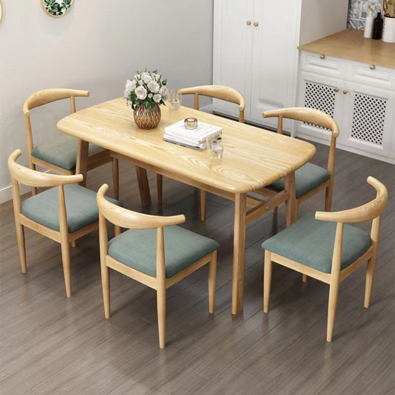 Modern 1/2/5/7 Pieces Dining Set Rectangle Wood Dining Table for Dining Room