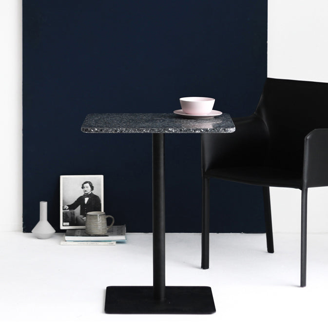 Vierkante voetstuk eettafel Stenen eettafel in industriële stijl voor thuis