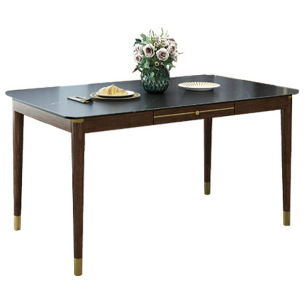 Luxe walnoottafel voor restaurant rechthoek houten eettafel met 4 poten