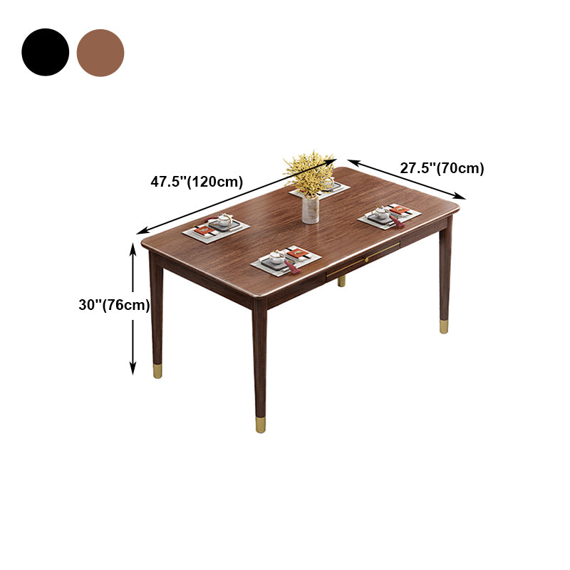 Luxe walnoottafel voor restaurant rechthoek houten eettafel met 4 poten
