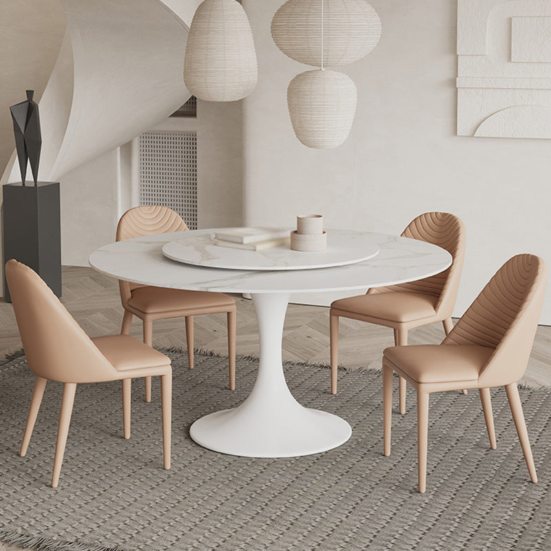 Mesa de comedor de tulipán redonda moderna de acabado mate para el hogar para el hogar