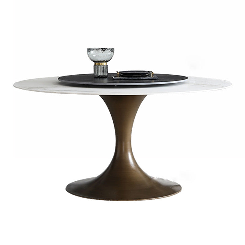Mesa de comedor de tulipán redonda moderna de acabado mate para el hogar para el hogar