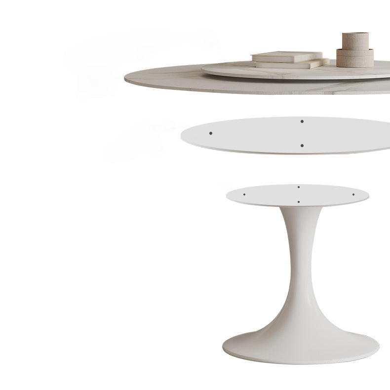 Mesa de comedor de tulipán redonda moderna de acabado mate para el hogar para el hogar