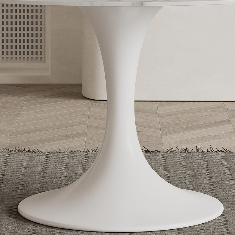 Mesa de comedor de tulipán redonda moderna de acabado mate para el hogar para el hogar