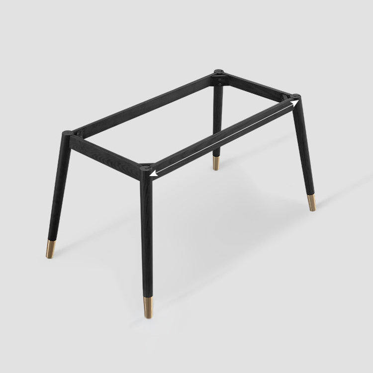 Mesa de comedor de piedra con 4 piernas negras