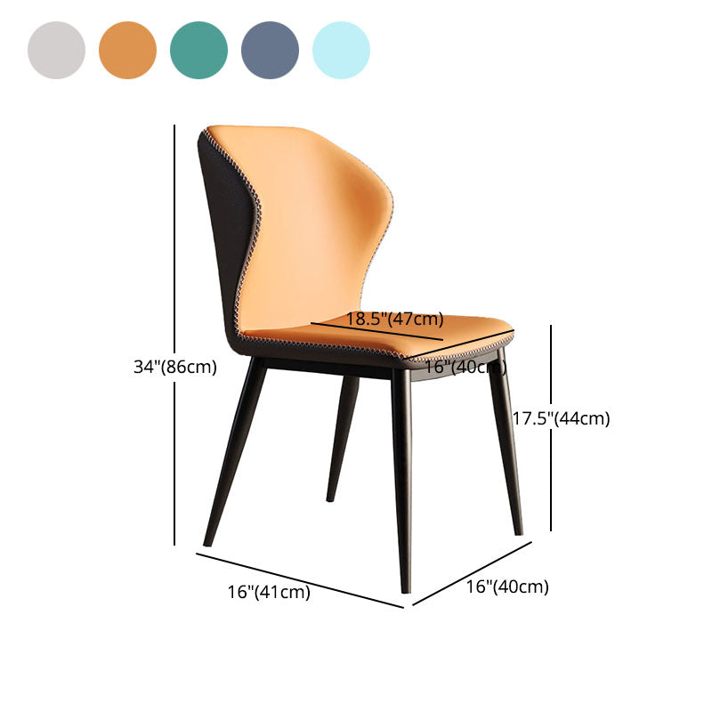 Sillas modernas que cenan el sillón orejero sin brazos con las piernas del metal para la cocina