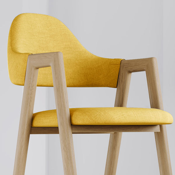 Chambre à coucher moderne chaise du bras arrière tissu mate mateuse chaise à manger
