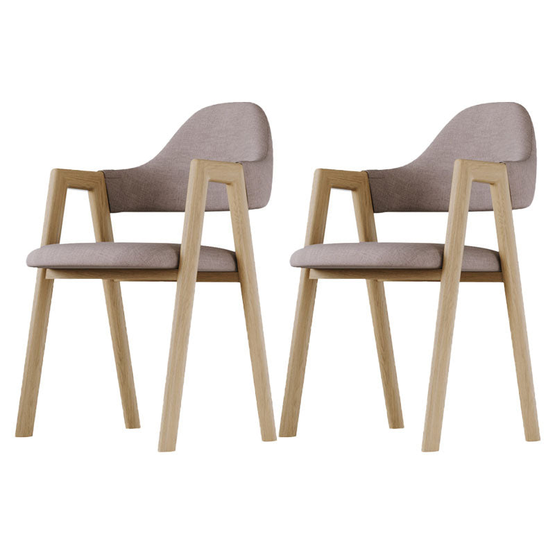 Chambre à coucher moderne chaise du bras arrière tissu mate mateuse chaise à manger