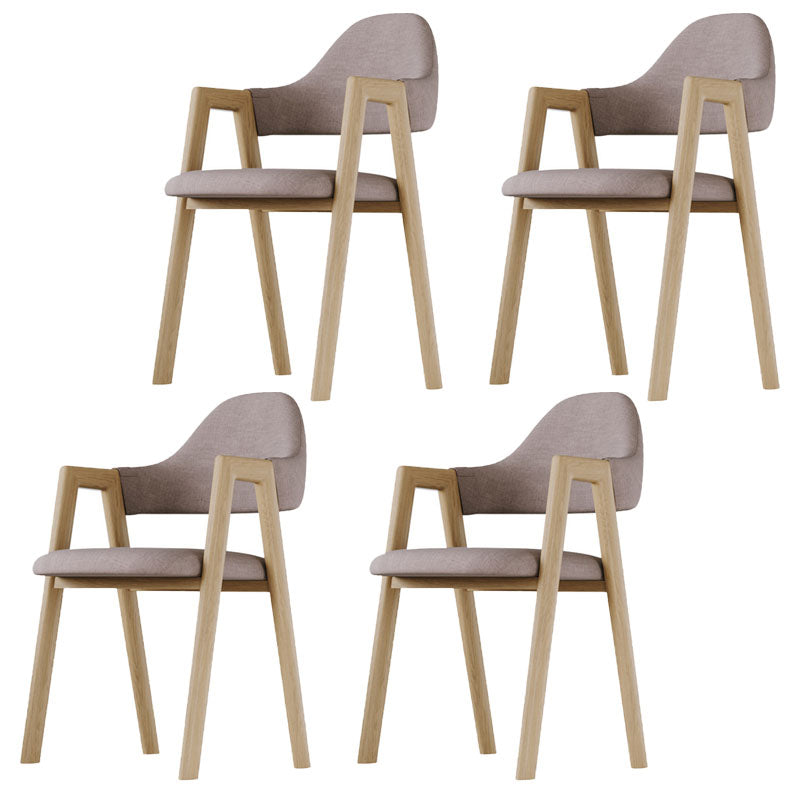 Chambre à coucher moderne chaise du bras arrière tissu mate mateuse chaise à manger