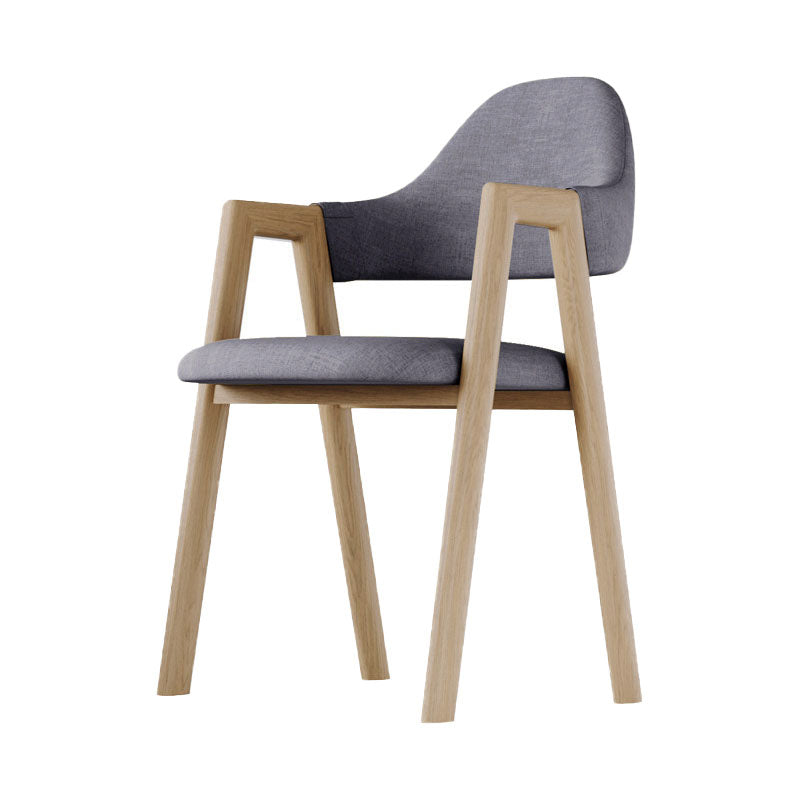 Chambre à coucher moderne chaise du bras arrière tissu mate mateuse chaise à manger