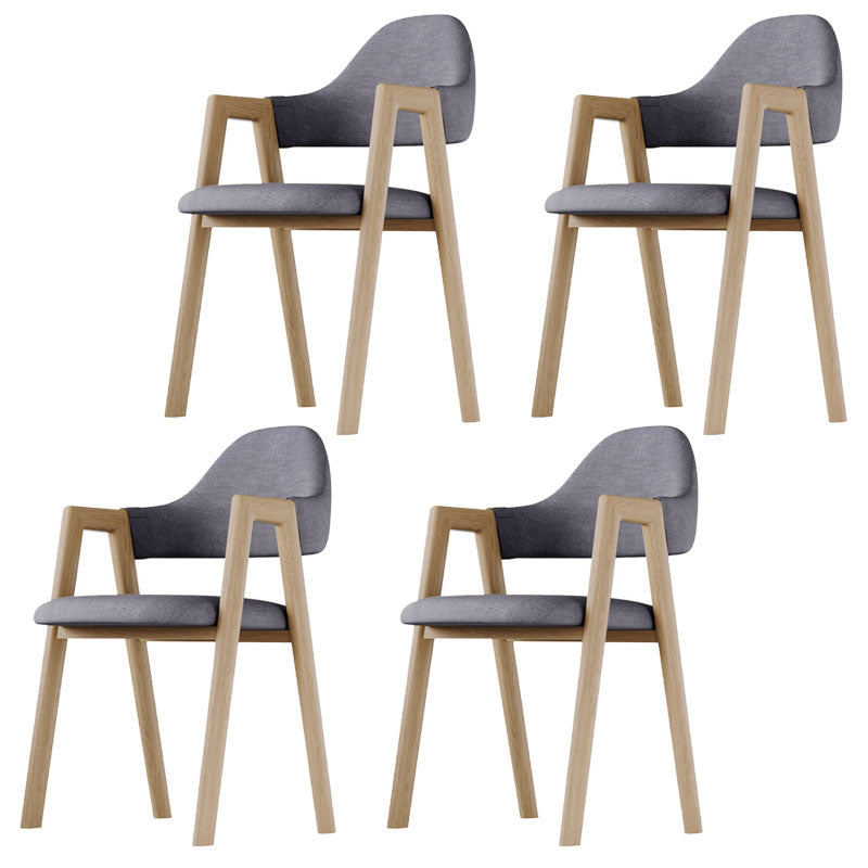 Chambre à coucher moderne chaise du bras arrière tissu mate mateuse chaise à manger