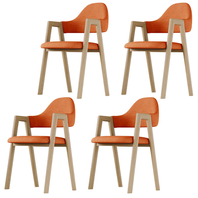 Chambre à coucher moderne chaise du bras arrière tissu mate mateuse chaise à manger