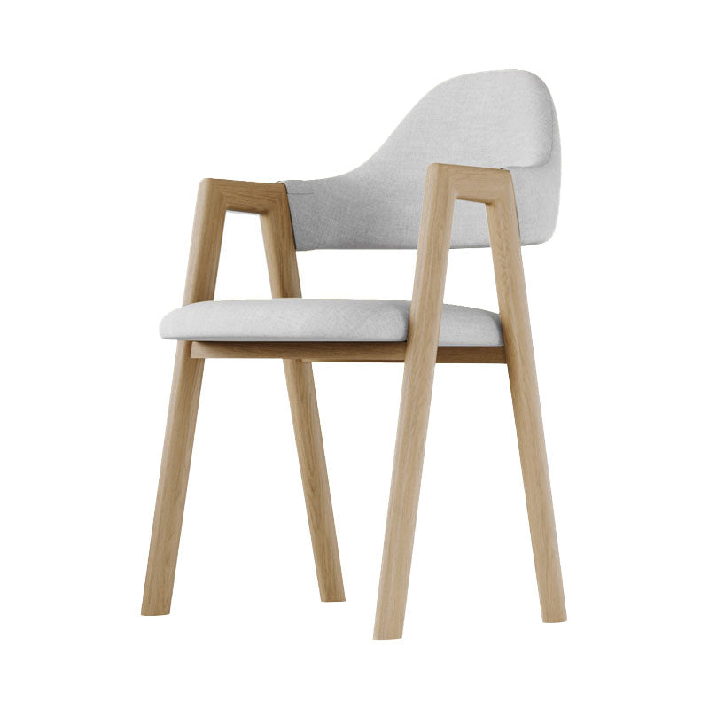 Chambre à coucher moderne chaise du bras arrière tissu mate mateuse chaise à manger
