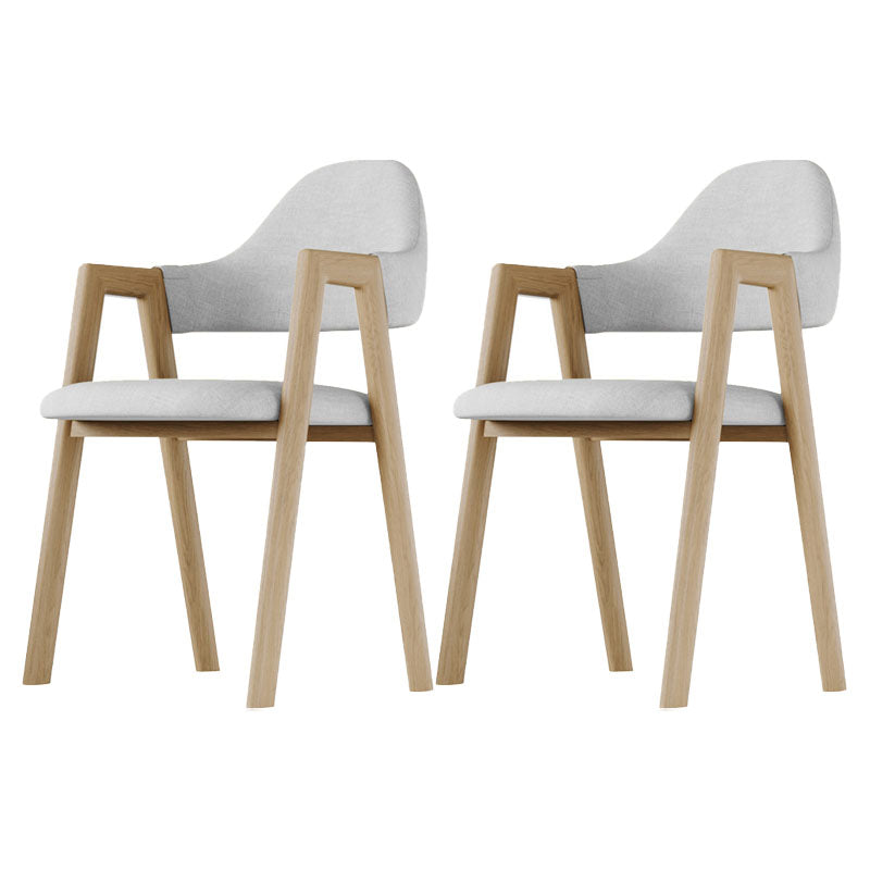 Chambre à coucher moderne chaise du bras arrière tissu mate mateuse chaise à manger