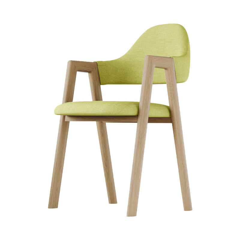 Chambre à coucher moderne chaise du bras arrière tissu mate mateuse chaise à manger