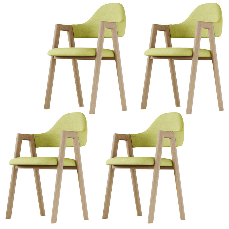 Chambre à coucher moderne chaise du bras arrière tissu mate mateuse chaise à manger