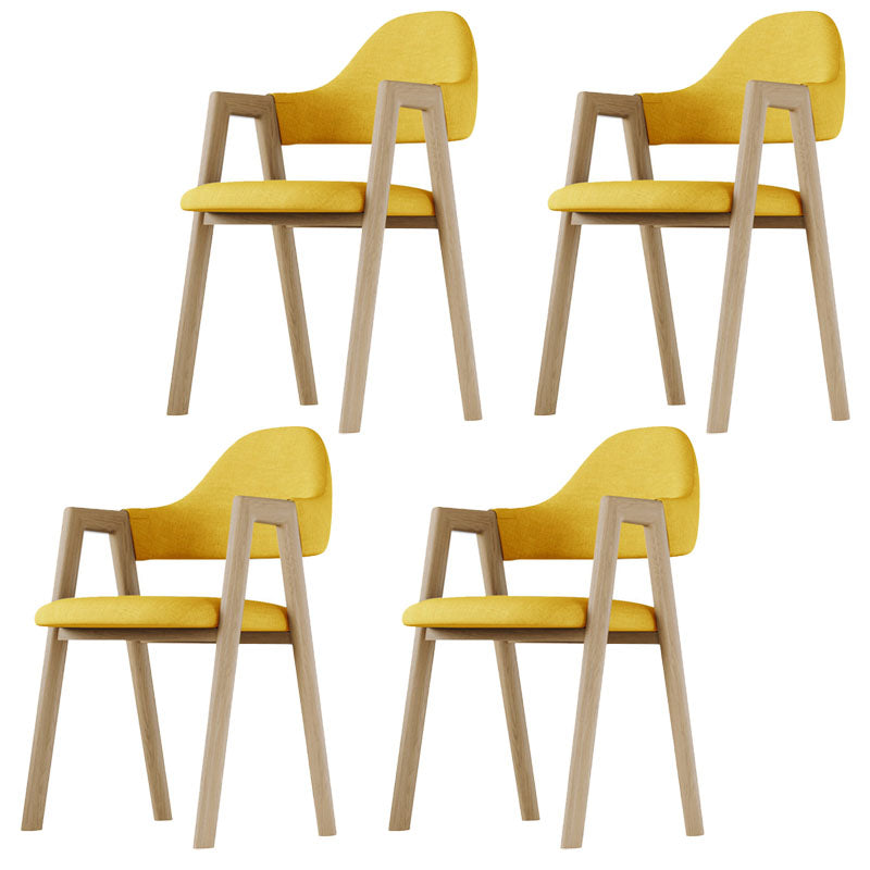Chambre à coucher moderne chaise du bras arrière tissu mate mateuse chaise à manger