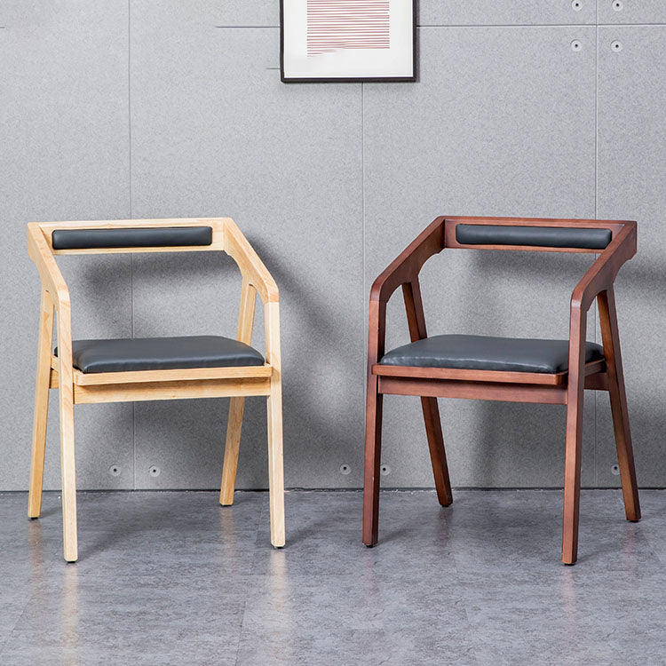 Silla de comedor tapizada con respaldo abierto moderno con acabado mate