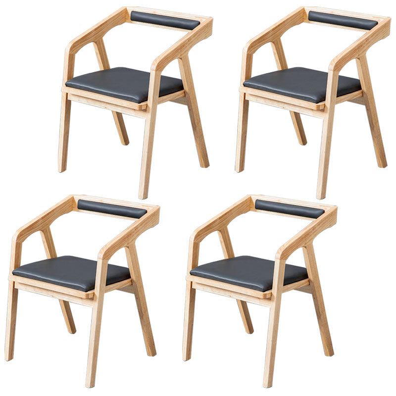Silla de comedor tapizada con respaldo abierto moderno con acabado mate