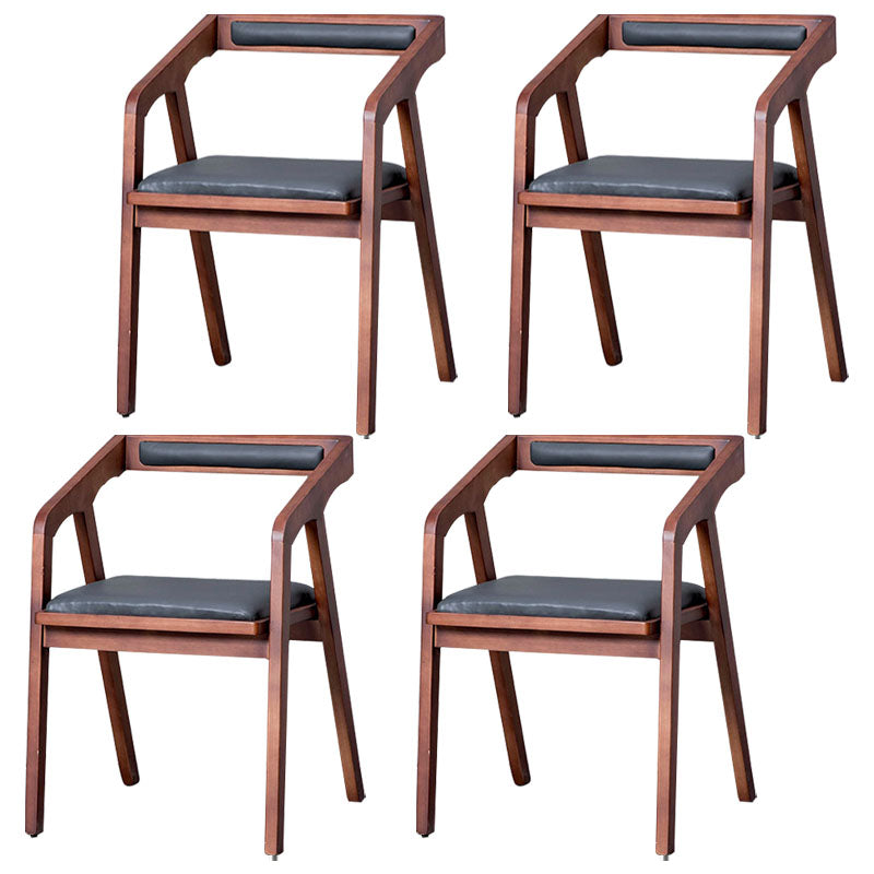 Silla de comedor tapizada con respaldo abierto moderno con acabado mate