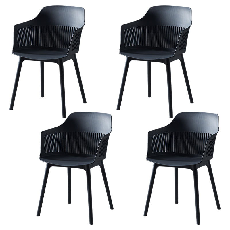 Silla escandinava de plástico para comedor, cocina, sillón con respaldo de listones