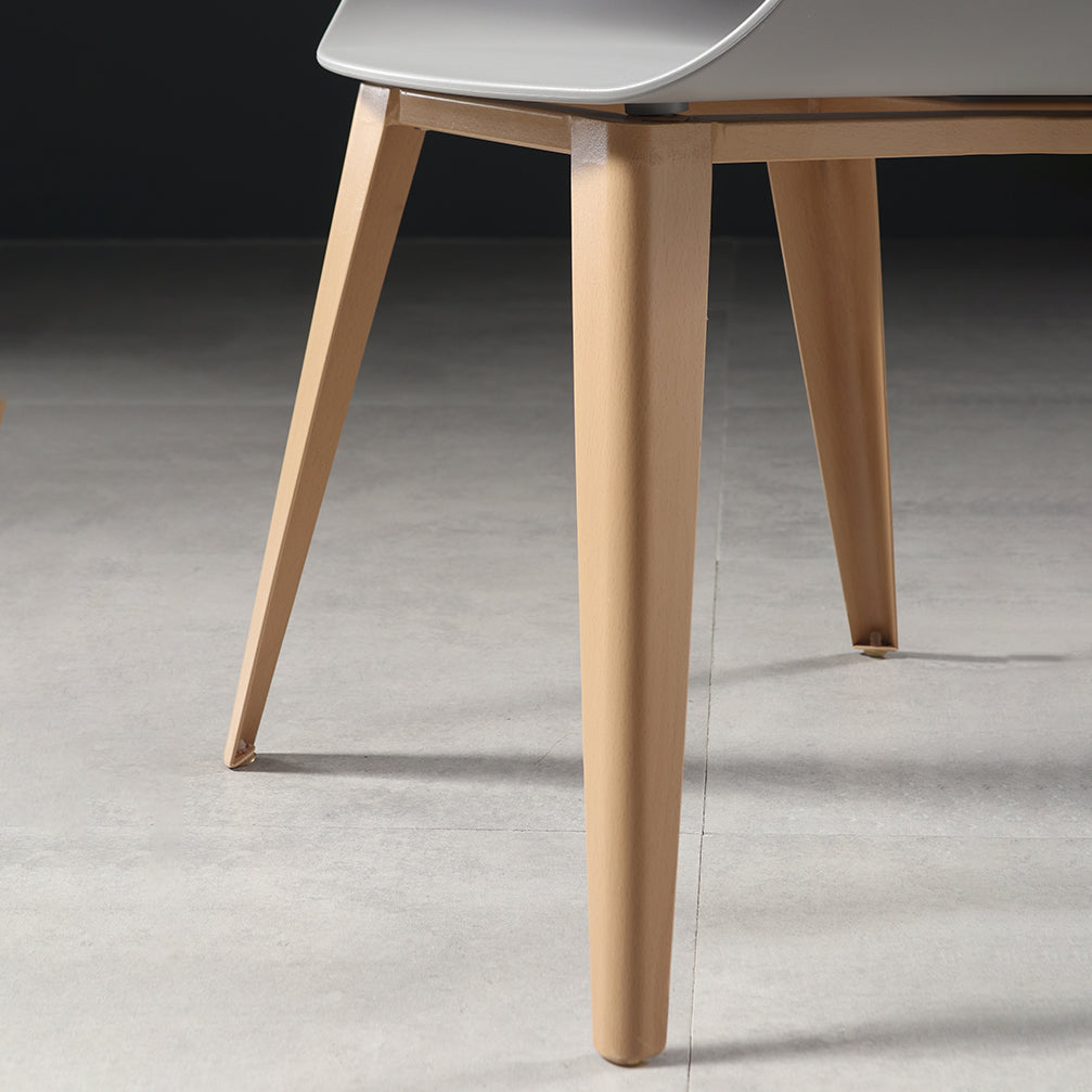 Silla moderna con respaldo abierto, sillones de comedor con patas de metal para cocina