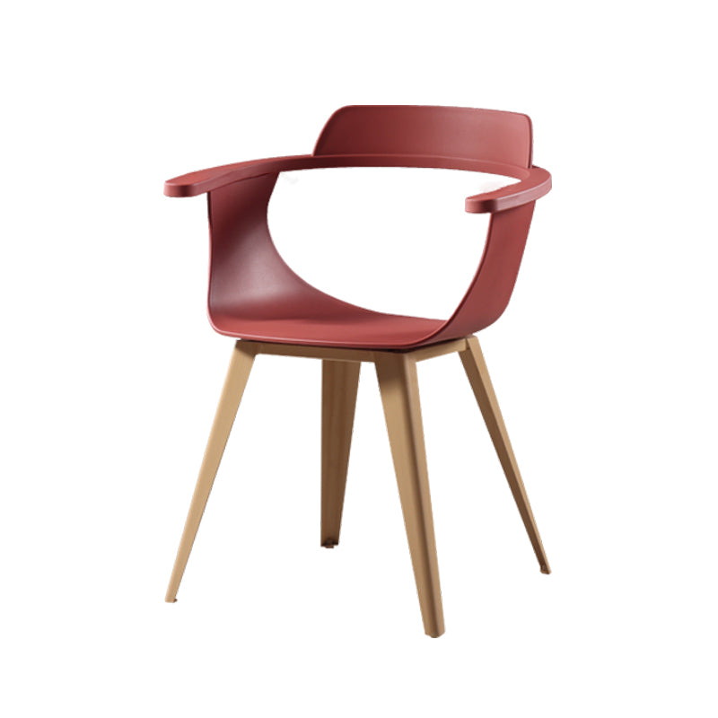 Silla moderna con respaldo abierto, sillones de comedor con patas de metal para cocina