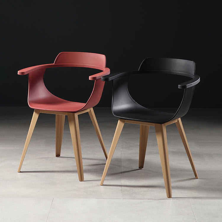Silla moderna con respaldo abierto, sillones de comedor con patas de metal para cocina