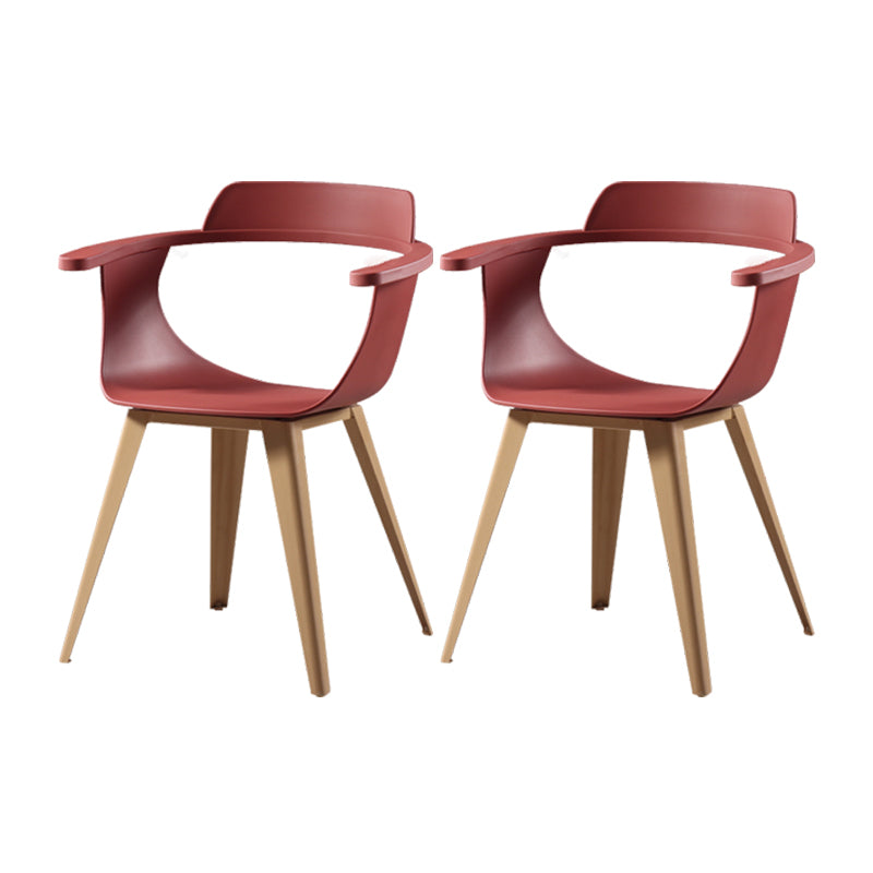 Silla moderna con respaldo abierto, sillones de comedor con patas de metal para cocina