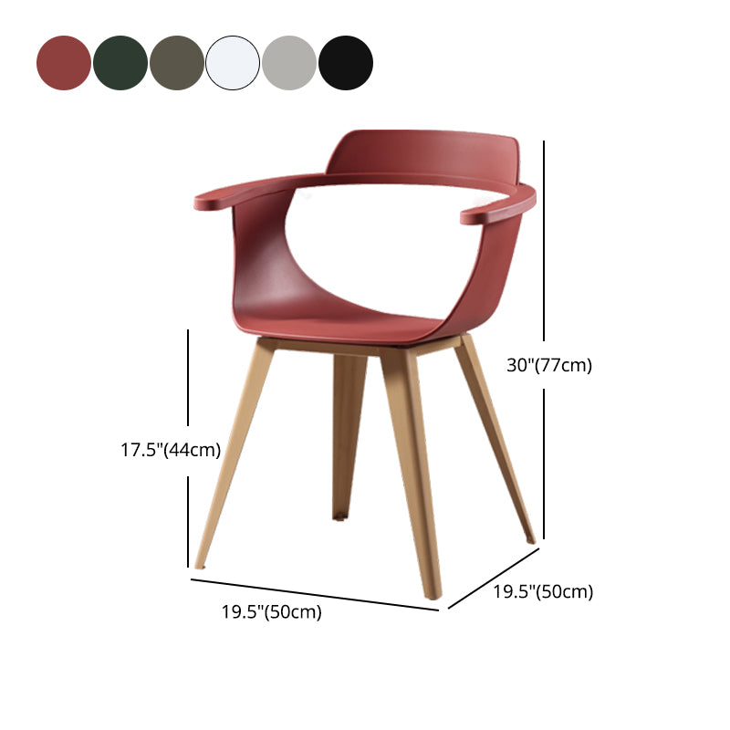 Silla moderna con respaldo abierto, sillones de comedor con patas de metal para cocina