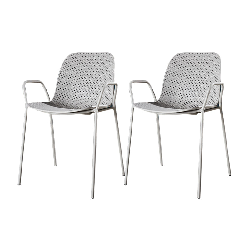Silla de estilo moderno sillones de comedor con patas de metal para cocina